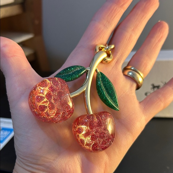 Coach Glitter Cherry Keychain with Gold Hardware - Picture 11 of 11